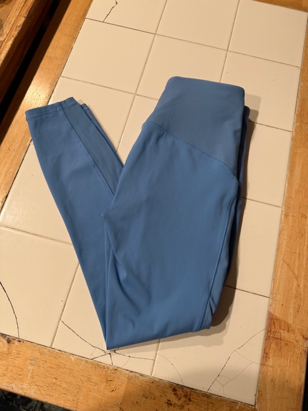 Spider , High-Rise Blue Workout Leggings
